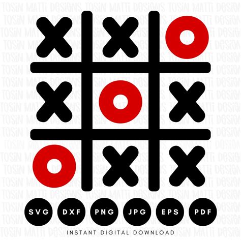 Tic Tac Toe Svg Board Game Svg Tic Tac Toe Cut Files Tic Tac Toe