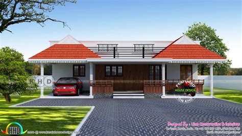 2 Bhk 1100 Square Feet Kerala Style Single Floor Home Kerala Home Design And Floor Plans 9k