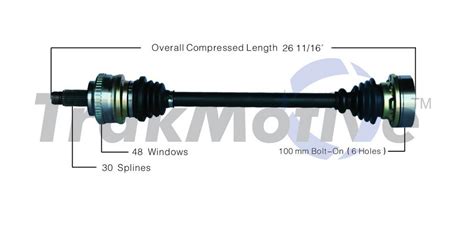 Bmw Cv Axle Shaft Rear Passenger Side Aftermarket Bm Surtrack