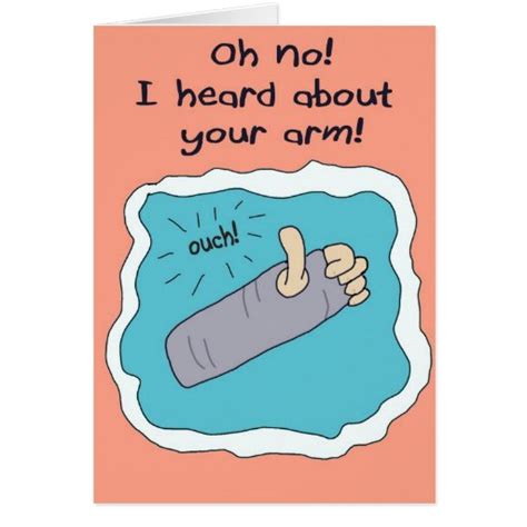 Get Well Better Soon Broken Arm Greeting Card Zazzle