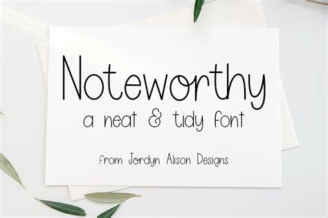 Noteworthy Font By Jordynalisondesigns · Creative Fabrica