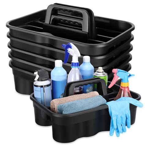 Amazon.com: Wesiti 6 Pcs Cleaning Tool Carry Caddy with Handle Plastic Shower Basket Caddy