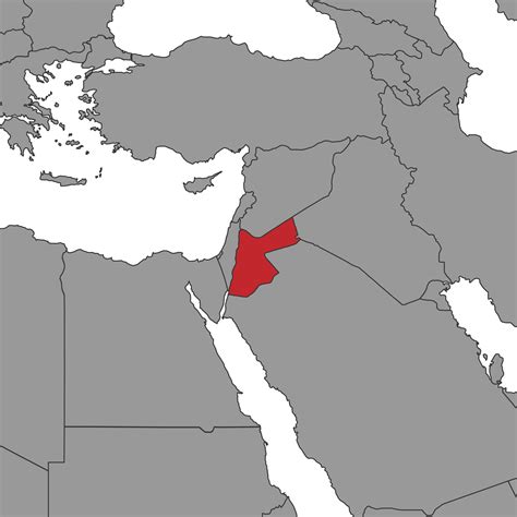 Jordania en el mapa mundial ilustración vectorial 16466730 Vector en