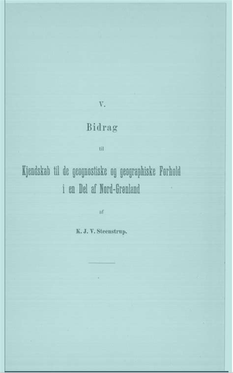 Bidrag Til Kjendskab Til De Geognostiske Og Geographiske Forhold I