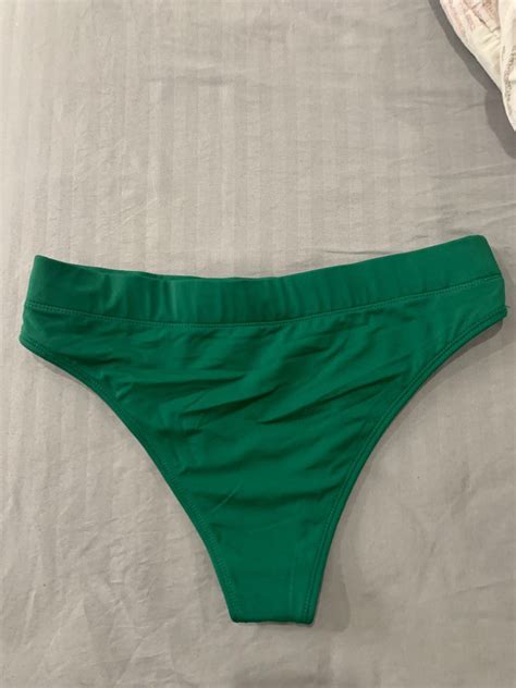 Eighth Mermaid Pine Green Bikini Bottoms High Waist And High Leg