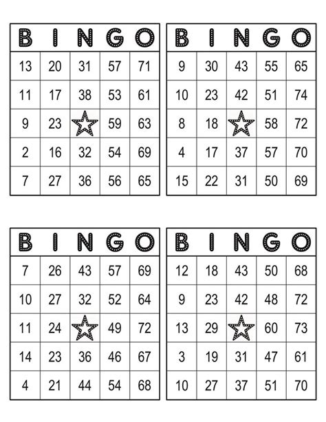 Free Printable Bingo Cards Per Page Free Printable Card