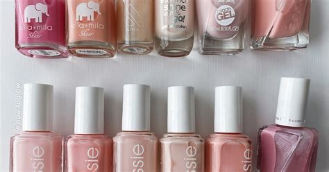 How To Glow Sheer Nude Nail Polishes Essie Sally Hansen Ella Mila Essence Olive And June