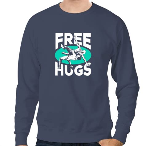 Wrestling Wrestlers Sport Vintage Wrestler Gift Free Hugs Funny