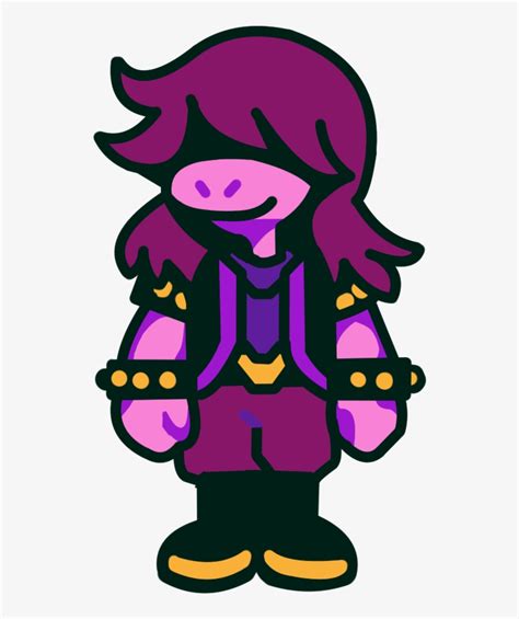 Creationanother Non Pixelated Character Sprite Susie Deltarune Png