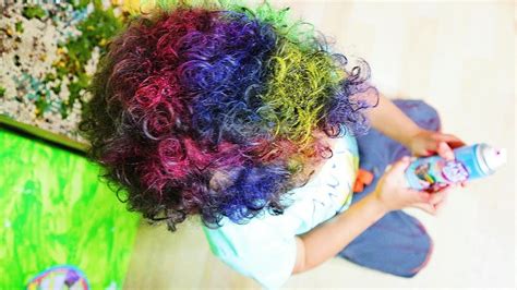 Roel Color His Hair Rainbow Its Kids Washable Hair Color Spraypaint