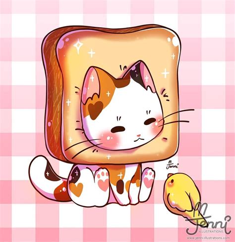 Bread Cat Drawing