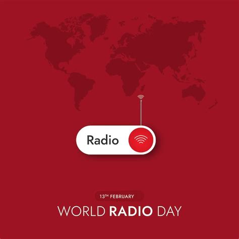 Premium Vector World Radio Day Social Media Post Design