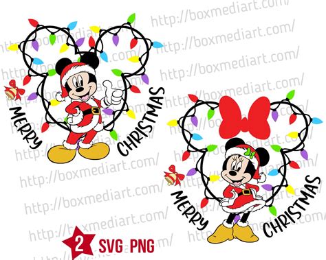 Mickey Merry Christmas Svg Png Mickey Santa Claus Svg Boxmediart Svg