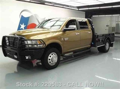 Dodge Ram 3500 Laramie Diesel 4x4 Flatbed Nav 59k 2012 Commercial Pickups