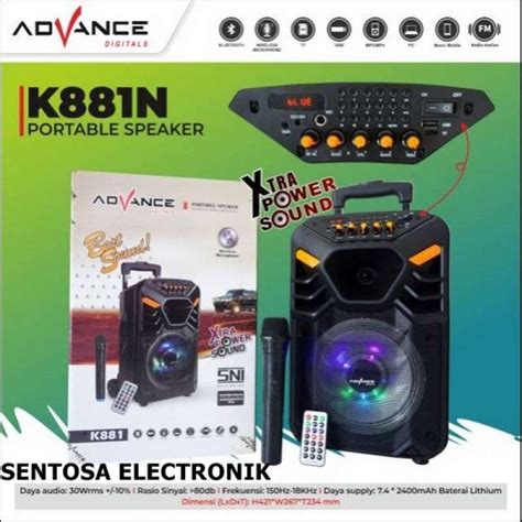 Jual Advance K 881 Speaker Portable Ampli Meeting Bluetooth 8 Inch