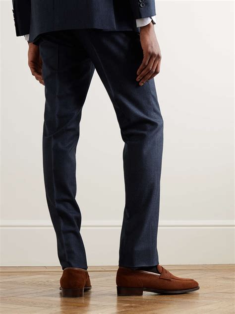 KINGSMAN Straight Leg Checked Wool And Cashmere Blend Suit Trousers For