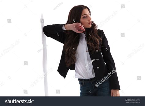 Side View Young Woman Leaning Elbow Stock Photo 789162559 Shutterstock