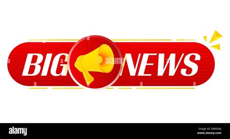 Megaphone With Big News On White Background Megaphone Banner Web