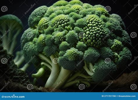 Tight Shot Of A Bunch Of New Broccoli Stock Illustration Illustration