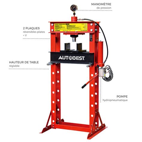 Presse Datelier Hydraulique 30 Tonnes AUTOBEST Presse Hydraulique