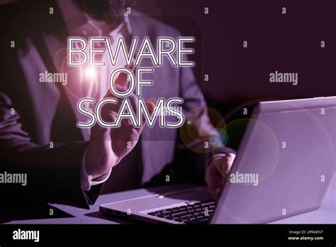 Inspiration Showing Sign Beware Of Scams Internet Concept Stay Alert