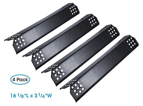 Porcelain Grill Heat Plate 4 Pack, 16-1/8 L Grill Replacement Parts, Steel Heat Tent, Flavorizer ...