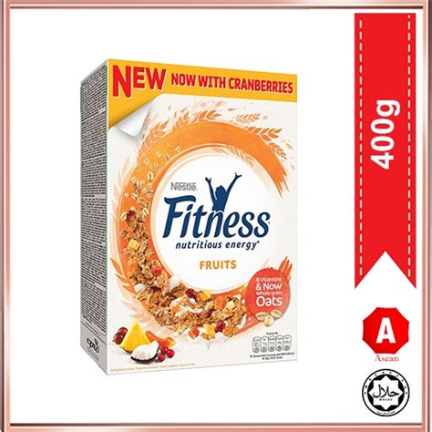 Nestle Fitnesse And Fruit Crispy Whole Wheat Flakes Breakfast Cereal 400g