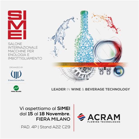 Saremo Presenti Al SIMEI 2022 ACRAM Flowing Technologies