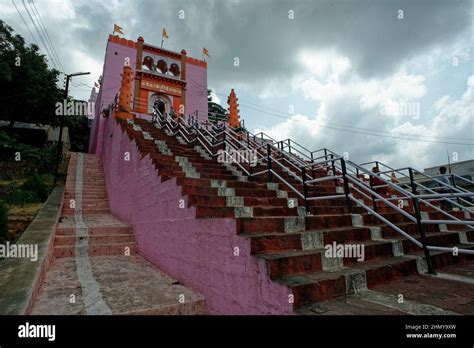 High And Lofty Staircase Of Goddess Matsyodari Devi Temple At Ambad