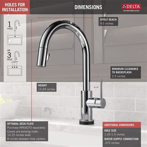 Delta 9159TV-DST Trinsic Single Handle Pull-Down Kitchen Faucet w ...