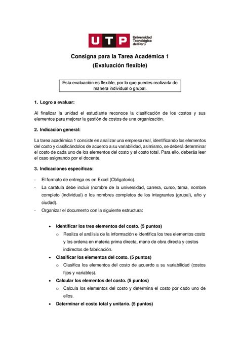 Consigna Tarea Acad Mica Consigna Para La Tarea