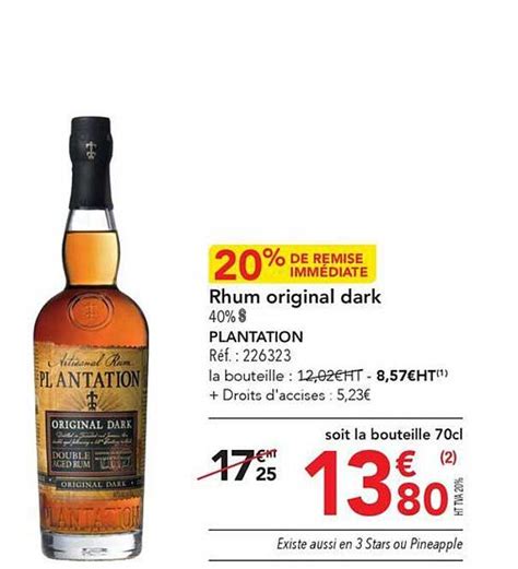 Promo Rhum Original Dark Plantation chez METRO - iCatalogue.fr