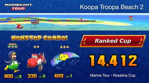 Nonstop Combo On Koopa Troopa Beach 2 Ranked Cup Mario Kart Tour