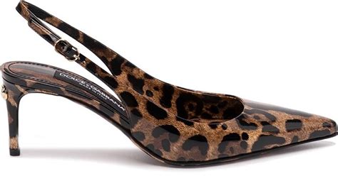 Dolce And Gabbana Leopard Print Slingbacks Shopstyle