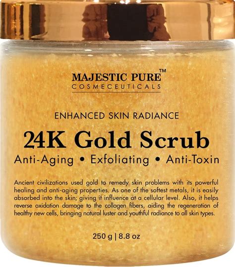 24k Gold Body Scrub And Facial Scrub From Majestic Pure 88 Oz