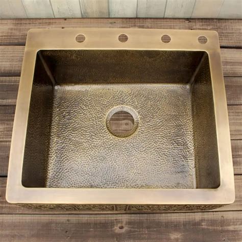 Single Bowl Brass Farmhouse Sink Brass Apron Front Kitchen Sink Rustic House Victorian Art