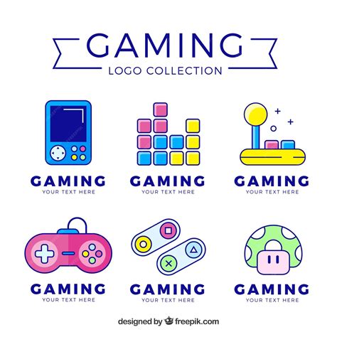 Premium Vector Gaming Logo Collection With Flat Design