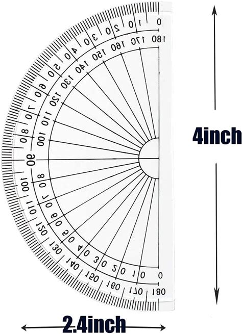 Buy Pack Plastic Protractors Math Mini Protractor Degrees Inch