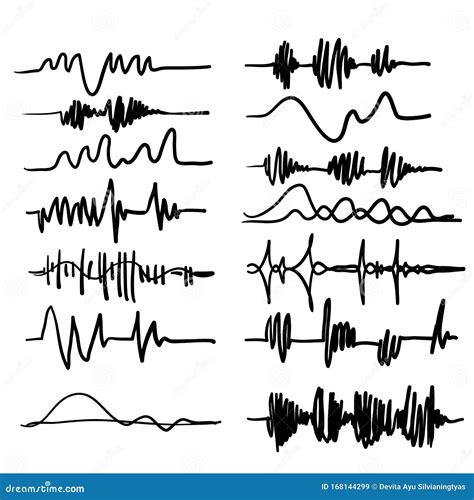 Black Sound Waves Music Audio Frequency Voice Line Waveform