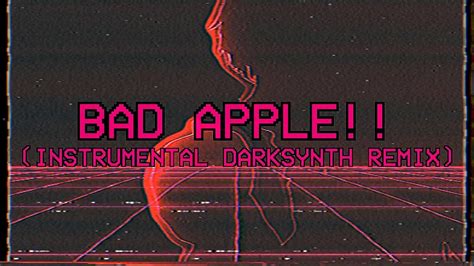 Bad Apple Instrumental Darksynth 80s Remix Youtube