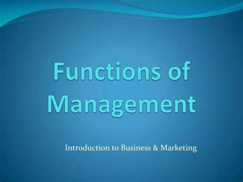 Ppt Functions Of Management Powerpoint Presentation Free Download