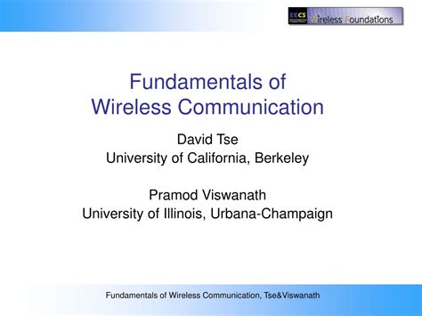 Ppt Fundamentals Of Wireless Communication Powerpoint Presentation Free Download Id9090996