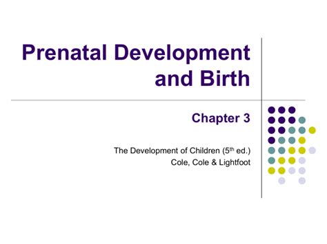 Chapter Prenatal Development And Birth