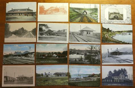 15 vintage NH New Hampshire railroad related station depot postcards | #1924504788