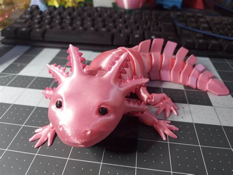 D Printer Adorable Articulated Axolotl Print In Place Body Snap Fit