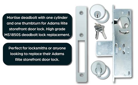 Summit Doorware Mortise Cylinder Deadlock Bolt With Keys Thumbturn Cylinder Adams Rite