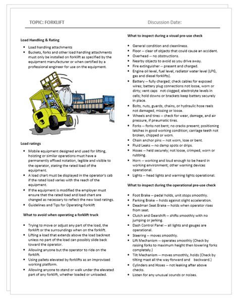 Safety Topic Forklift Safety Safety2go