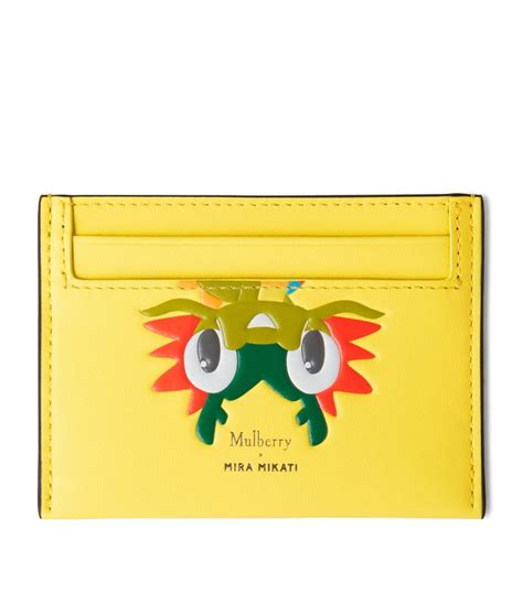 Womens Mulberry Yellow X Mira Mikati Leather Card Holder Harrods Uk