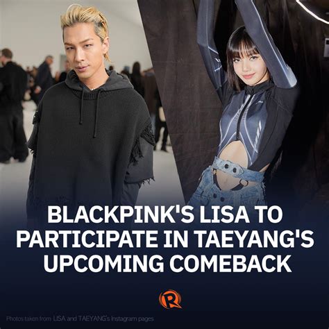 Rappler On Twitter Lalisa And Taeyang In One Song 😱 Blackpinks Lisa