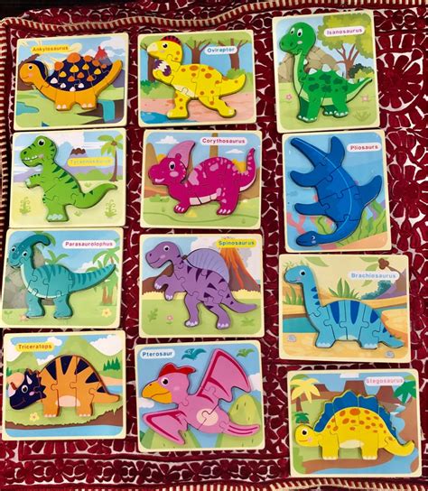 Dinosaur Wooden Puzzle Hobbies And Toys Toys And Games On Carousell